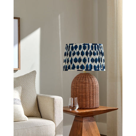 Modern European furniture - Blue Patterned Fabric Table Lamp - www.oroa.com