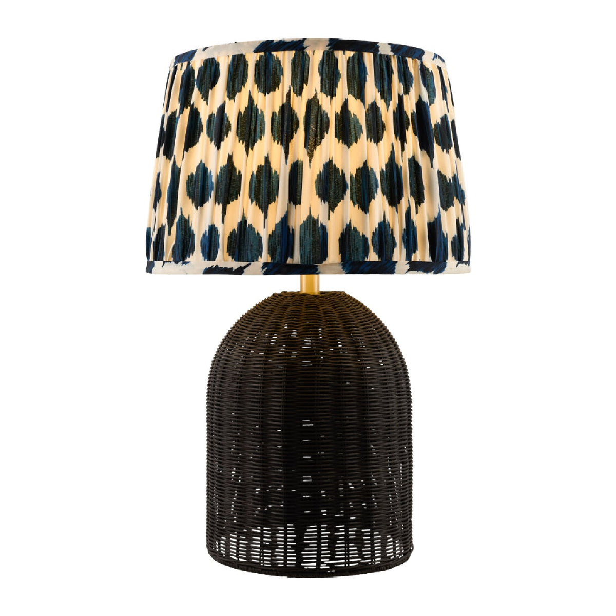 Modern European furniture - Blue Patterned Fabric Table Lamp - www.oroa.com