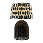 Modern European furniture - Blue Patterned Fabric Table Lamp - www.oroa.com