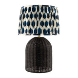 Modern European furniture - Blue Patterned Fabric Table Lamp - www.oroa.com