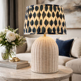Modern European furniture - Blue Patterned Fabric Table Lamp - www.oroa.com