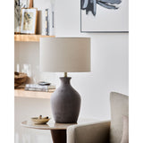 Modern European furniture - Linen Drum Shade Table Lamp - www.oroa.com