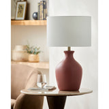 Modern European furniture - Linen Drum Shade Table Lamp - www.oroa.com