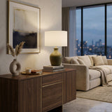 Modern European furniture - Linen Drum Shade Table Lamp - www.oroa.com
