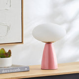 Modern European furniture - Oval White Glass Table Lamp - www.oroa.com