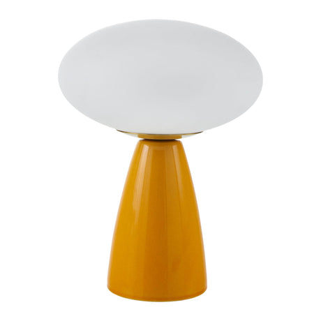 Modern European furniture - Oval White Glass Table Lamp - www.oroa.com