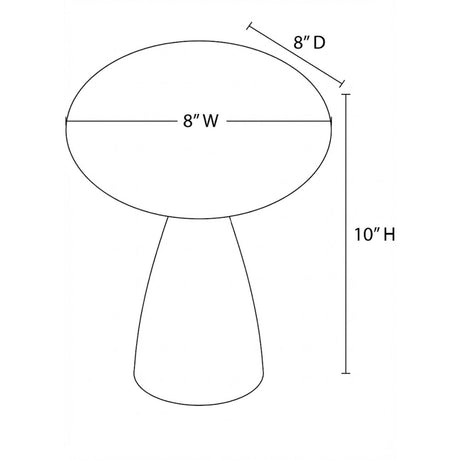 Modern European furniture - Oval White Glass Table Lamp - www.oroa.com