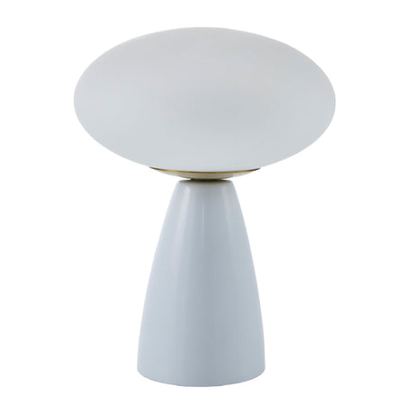 Modern European furniture - Oval White Glass Table Lamp - www.oroa.com