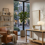 Modern European furniture - Oval White Glass Table Lamp - www.oroa.com