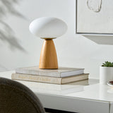 Modern European furniture - Oval White Glass Table Lamp - www.oroa.com