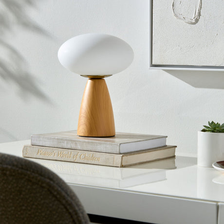Modern European furniture - Oval White Glass Table Lamp - www.oroa.com