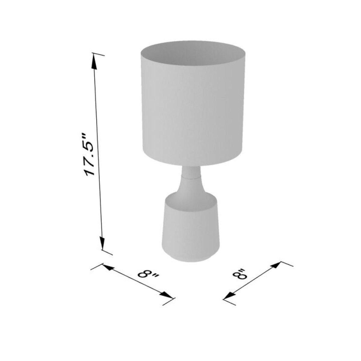 Modern European furniture - Drum Linen Shade Table Lamp - www.oroa.com