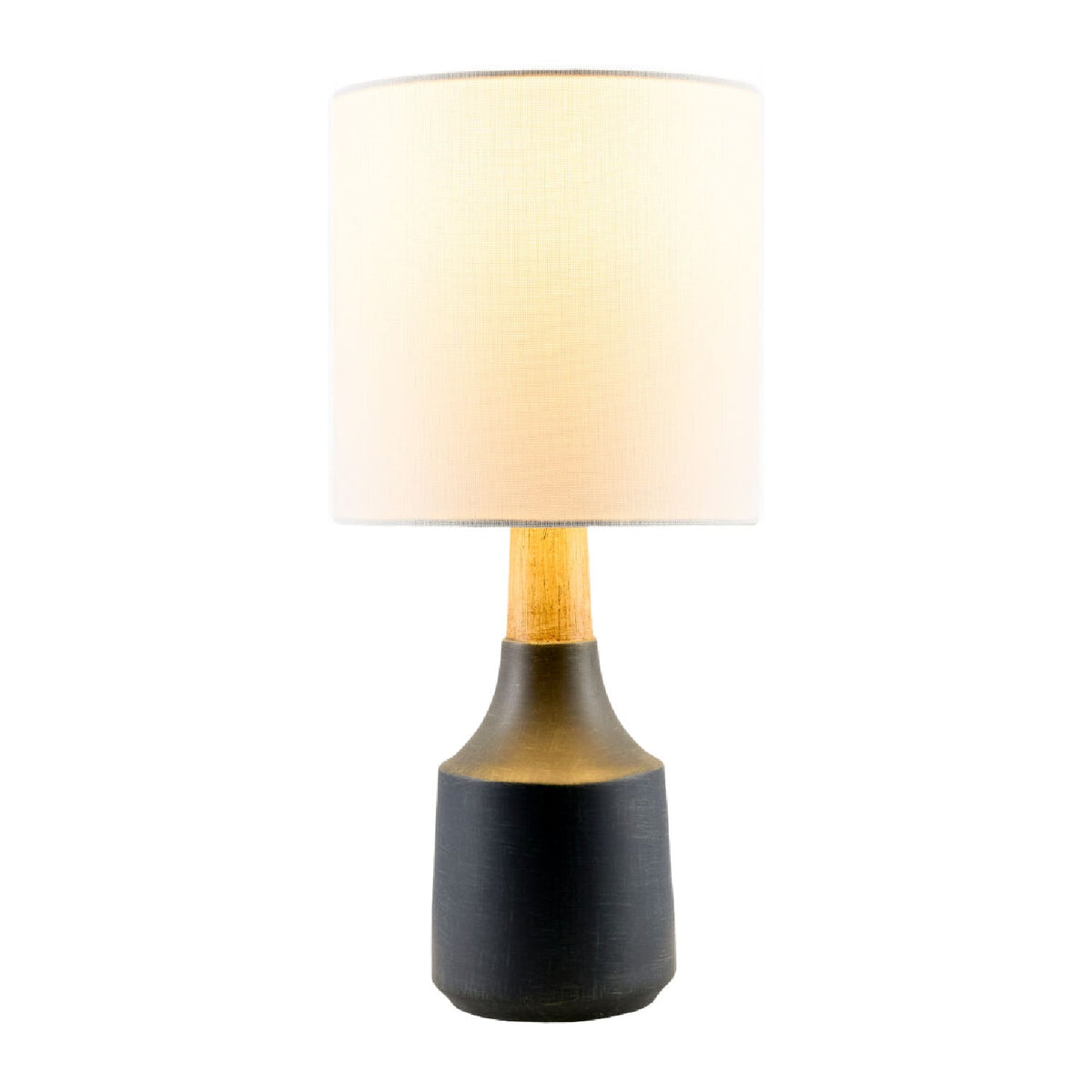 Modern European furniture - Drum Linen Shade Table Lamp - www.oroa.com