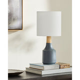 Modern European furniture - Drum Linen Shade Table Lamp - www.oroa.com