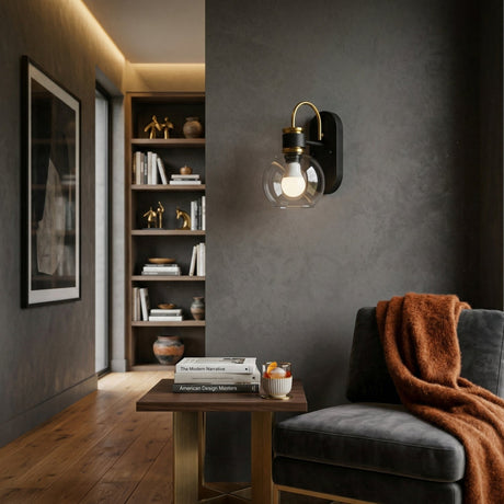Modern European furniture - Industrial Style Glass Wall Lamp - www.oroa.com