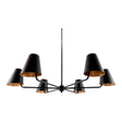 Modern European furniture - 6-Light Black Metal Chandelier - www.oroa.com
