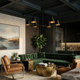Modern European furniture - 6-Light Black Metal Chandelier - www.oroa.com