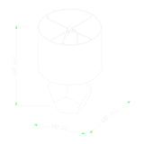 Modern European furniture - Faceted Glass Accent Table Lamp - www.oroa.com