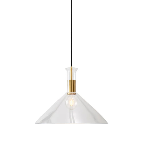Modern European furniture - Conical Clear Glass Pendant Lamp - www.oroa.com