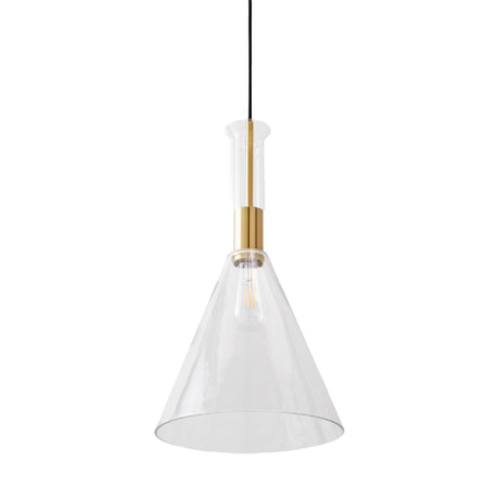 Modern European furniture - Conical Clear Glass Pendant Lamp - www.oroa.com