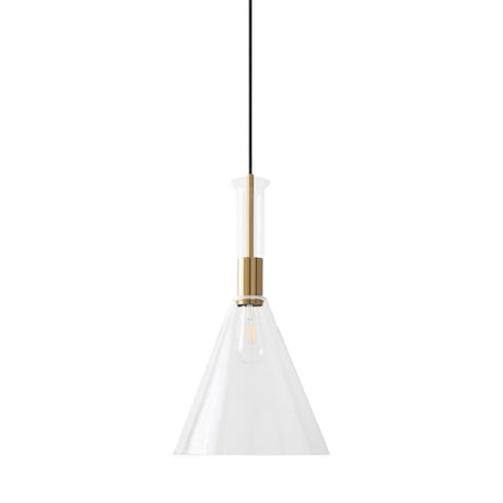 Modern European furniture - Conical Clear Glass Pendant Lamp - www.oroa.com