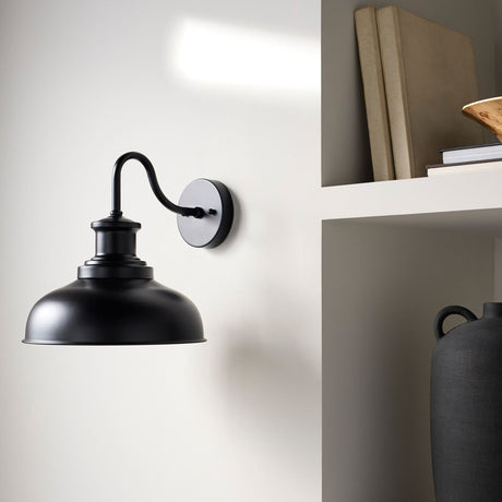 Modern European furniture - Black Metal Wall Lamp - www.oroa.com