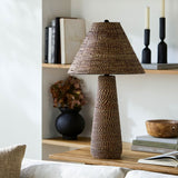 Modern European furniture - Rattan Wrapped Table Lamp - www.oroa.com