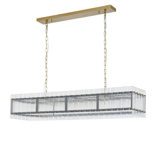 Modern European furniture - Glass Panels 10-Light Chandelier - www.oroa.com