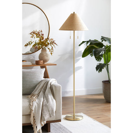 Modern European furniture - Rattan Empire Shade Floor Lamp - www.oroa.com