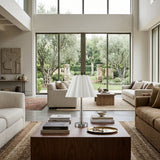 Modern European furniture - Iron Base Linen Table Lamp - www.oroa.com