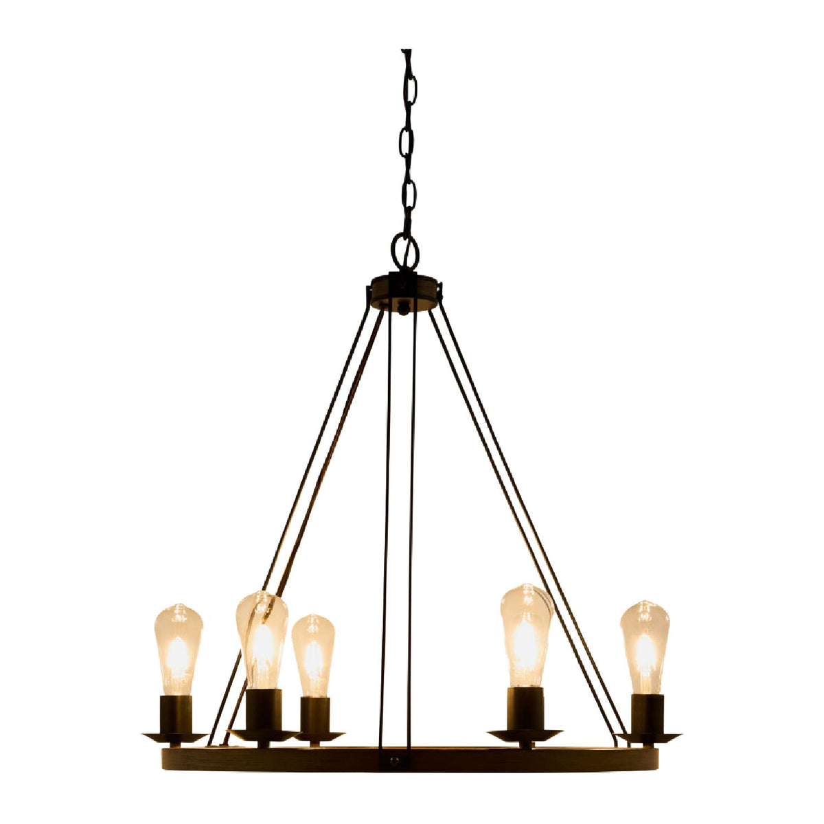Modern European furniture - Copper Ring 5-Light Chandelier - www.oroa.com