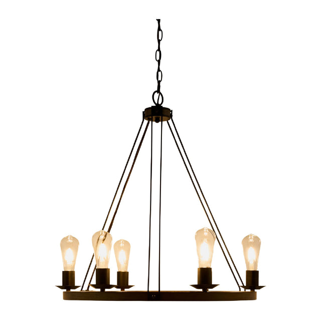 Modern European furniture - Copper Ring 5-Light Chandelier - www.oroa.com