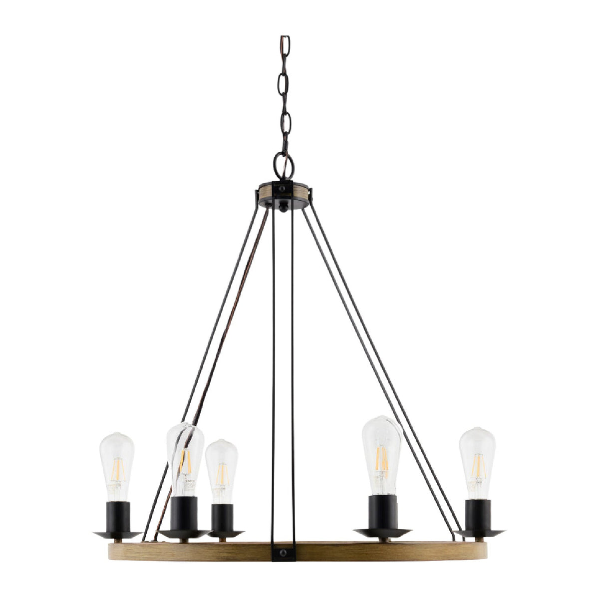 Modern European furniture - Copper Ring 5-Light Chandelier - www.oroa.com
