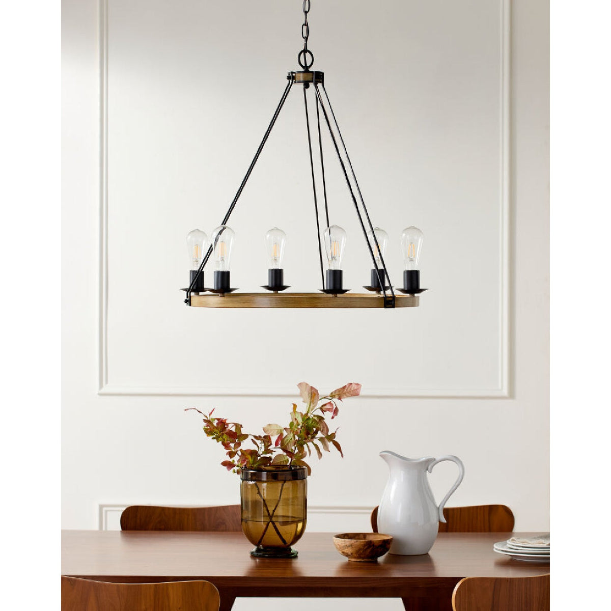 Modern European furniture - Copper Ring 5-Light Chandelier - www.oroa.com