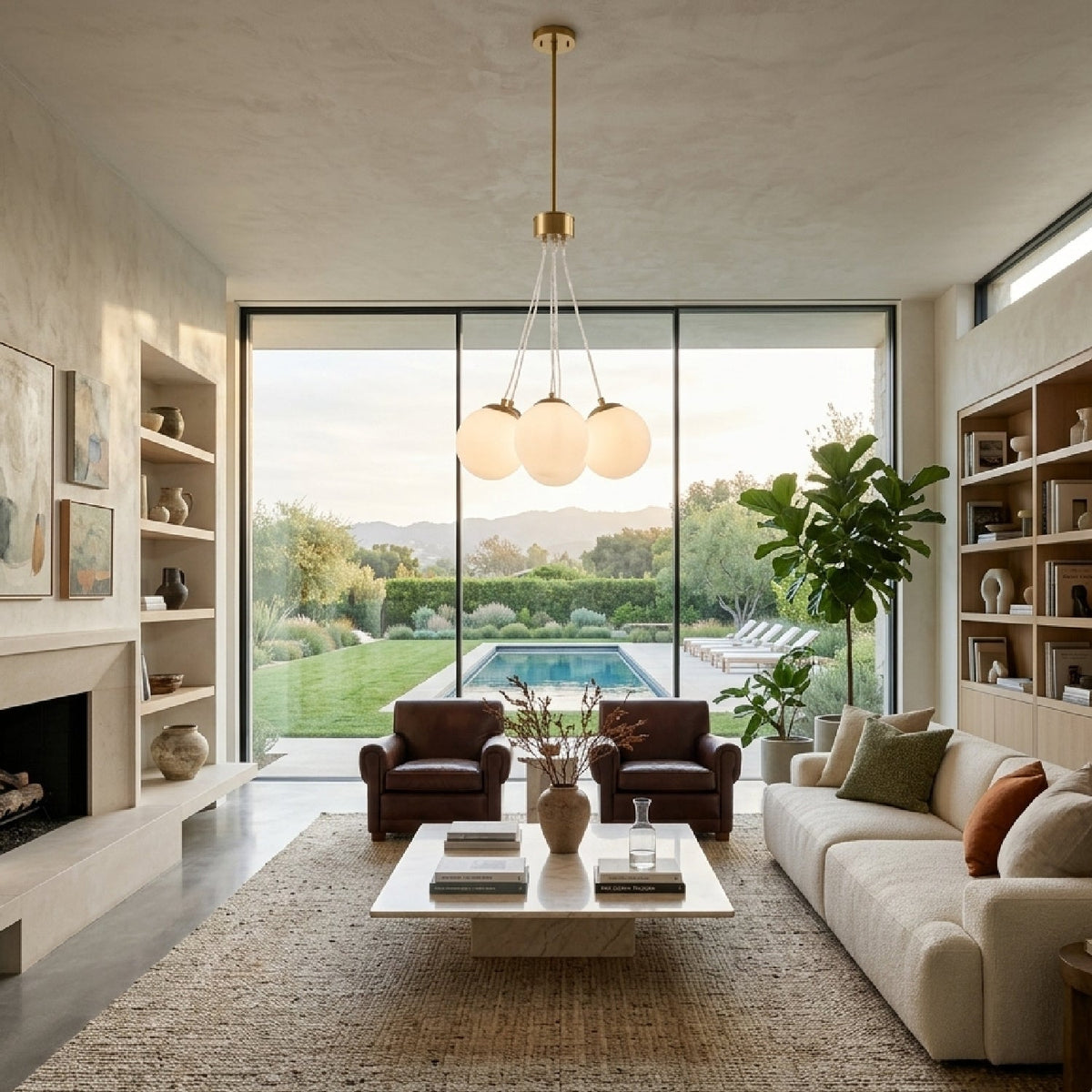 Modern European furniture - Glass Globes 7-Light Chandelier - www.oroa.com