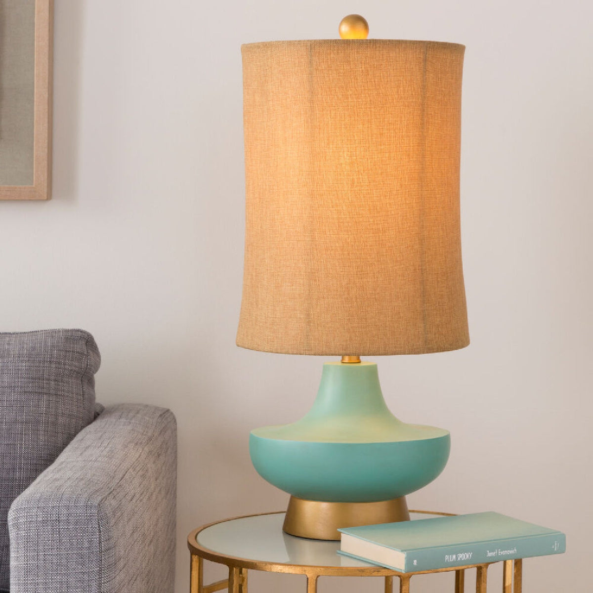 Modern European furniture - Turquoise Base Accent Table Lamp - www.oroa.com