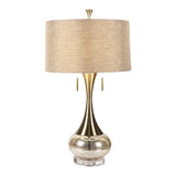 Modern European furniture - Crackle Gold Accent Table Lamp - www.oroa.com