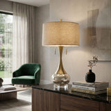 Modern European furniture - Crackle Gold Accent Table Lamp - www.oroa.com