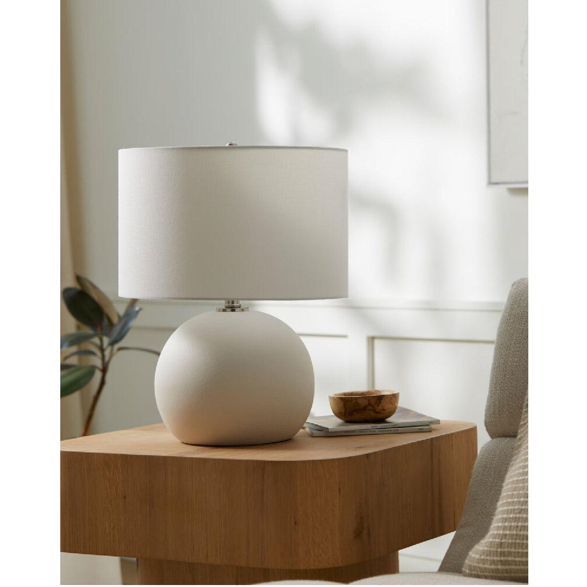 Modern European furniture - Ceramic Sphere Accent Table Lamp - www.oroa.com