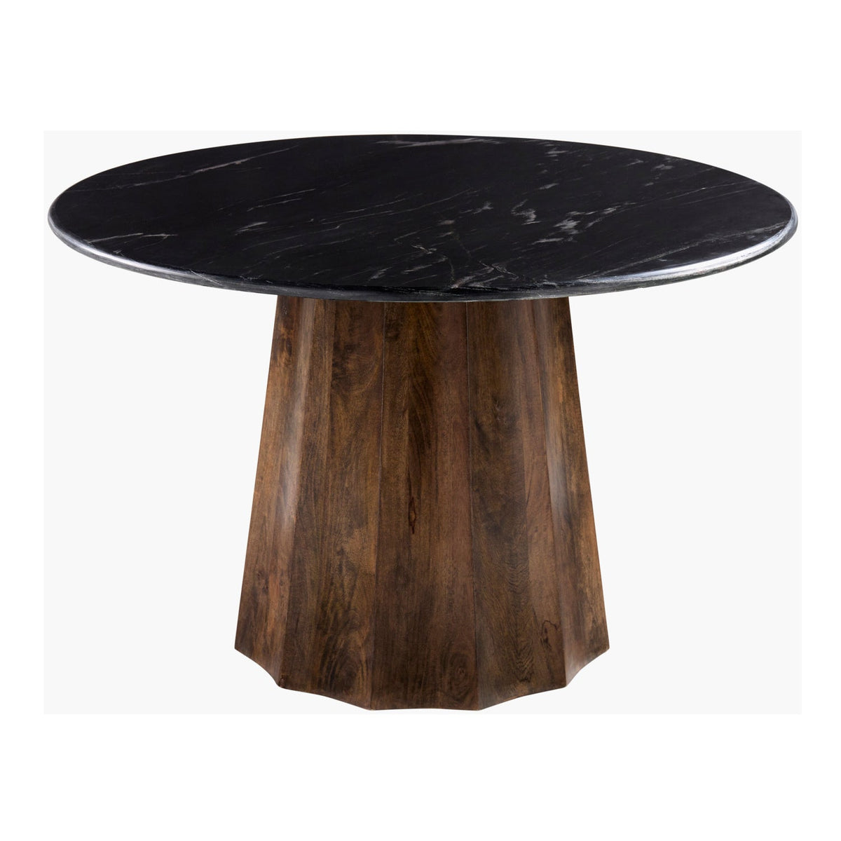 Modern European furniture - Black Marble Round Dining Table - www.oroa.com