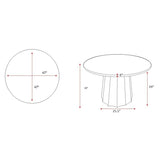 Modern European furniture - Black Marble Round Dining Table - www.oroa.com