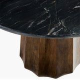 Modern European furniture - Black Marble Round Dining Table - www.oroa.com