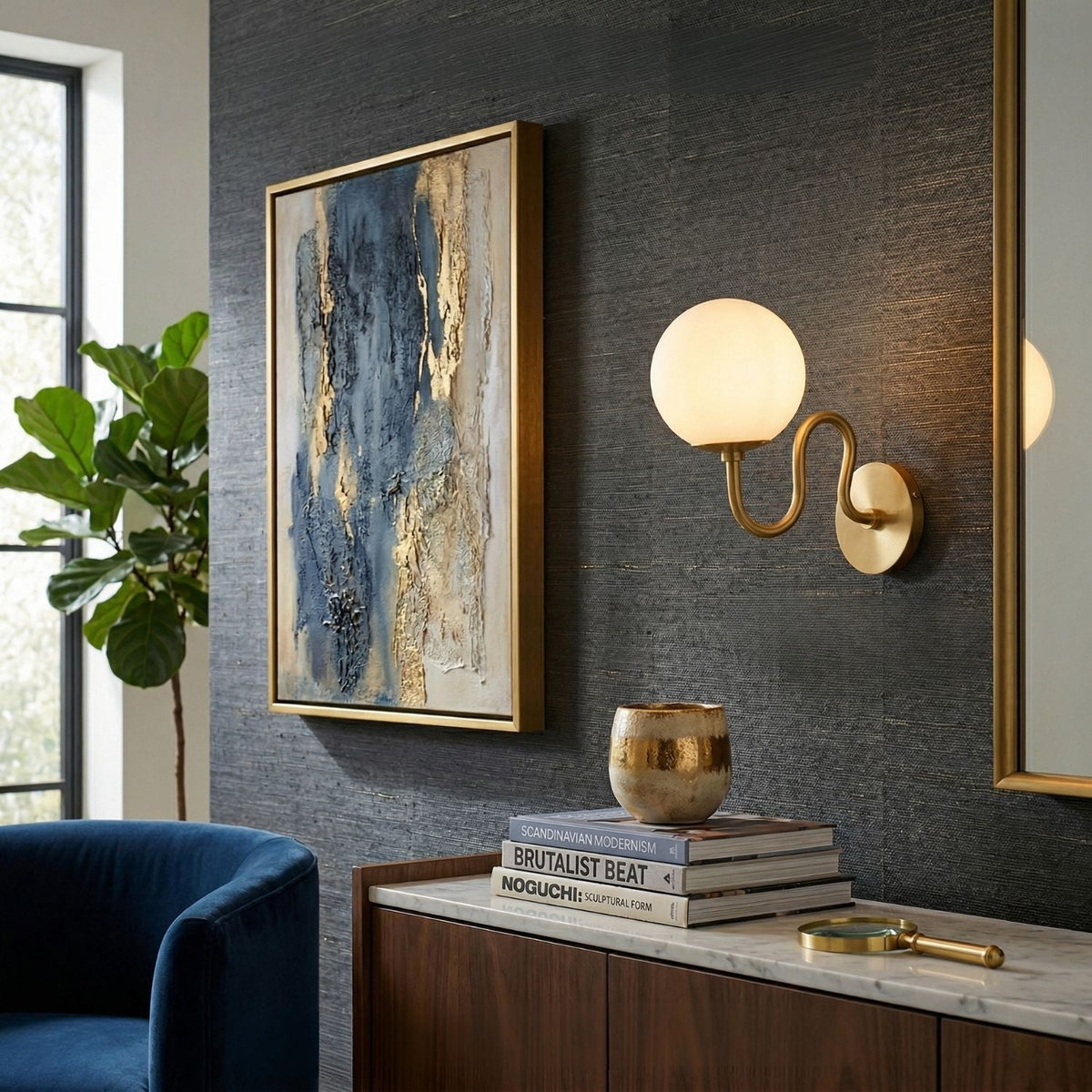 Modern European furniture - Wavy Iron Wall Lamp - www.oroa.com