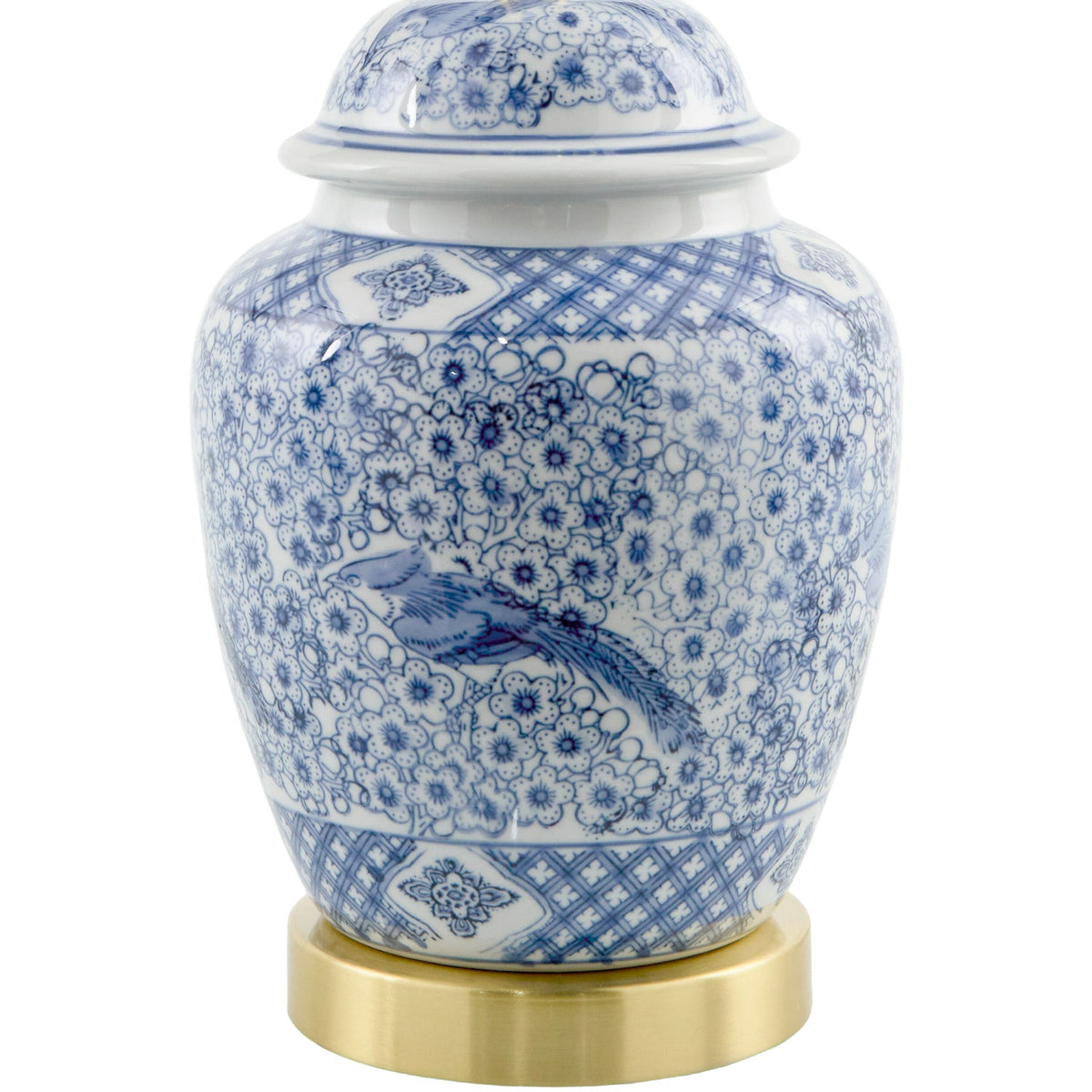 Modern European furniture - Floral Print Ceramic Table Lamp - www.oroa.com