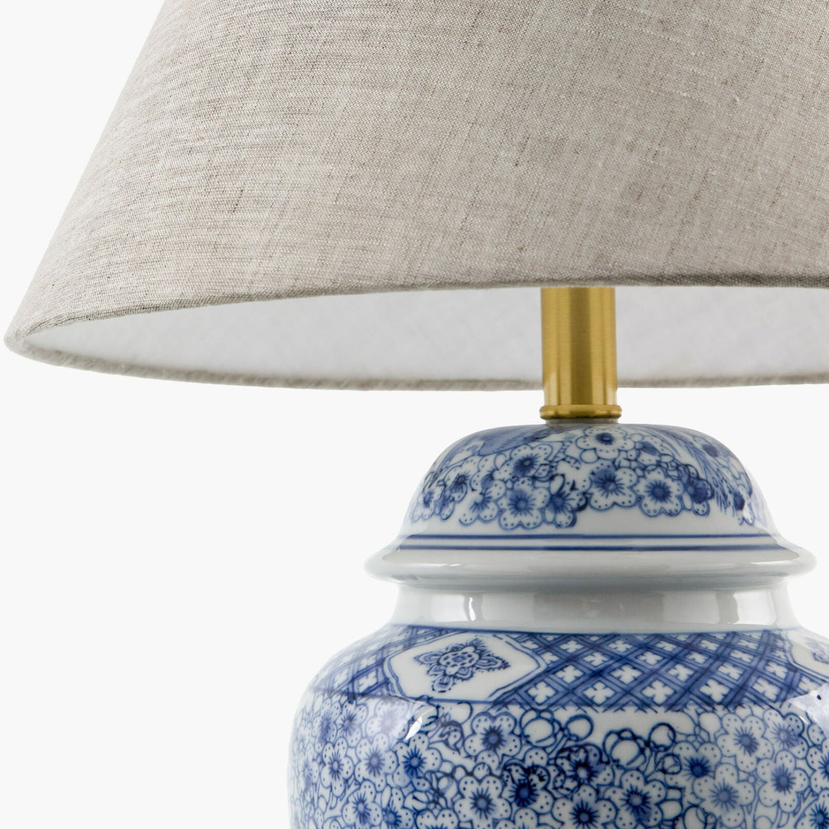 Modern European furniture - Floral Print Ceramic Table Lamp - www.oroa.com