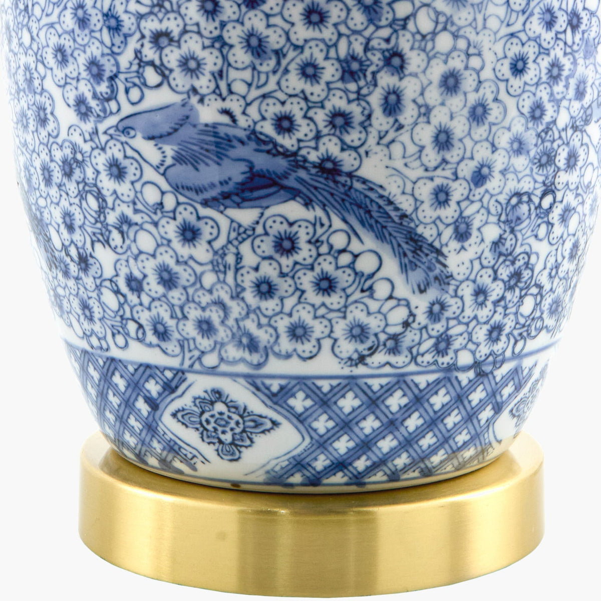 Modern European furniture - Floral Print Ceramic Table Lamp - www.oroa.com