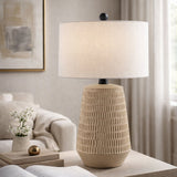 Modern European furniture - Organic-Carved Base Table Lamp - www.oroa.com