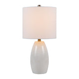 Modern European furniture - White Linen Ceramic Table Lamp - www.oroa.com