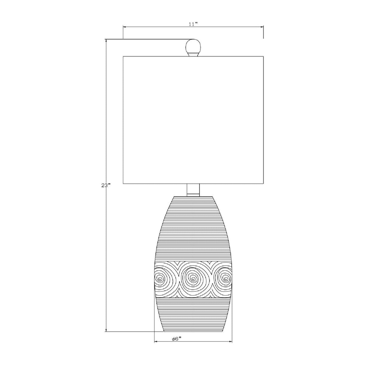 Modern European furniture - White Linen Ceramic Table Lamp - www.oroa.com