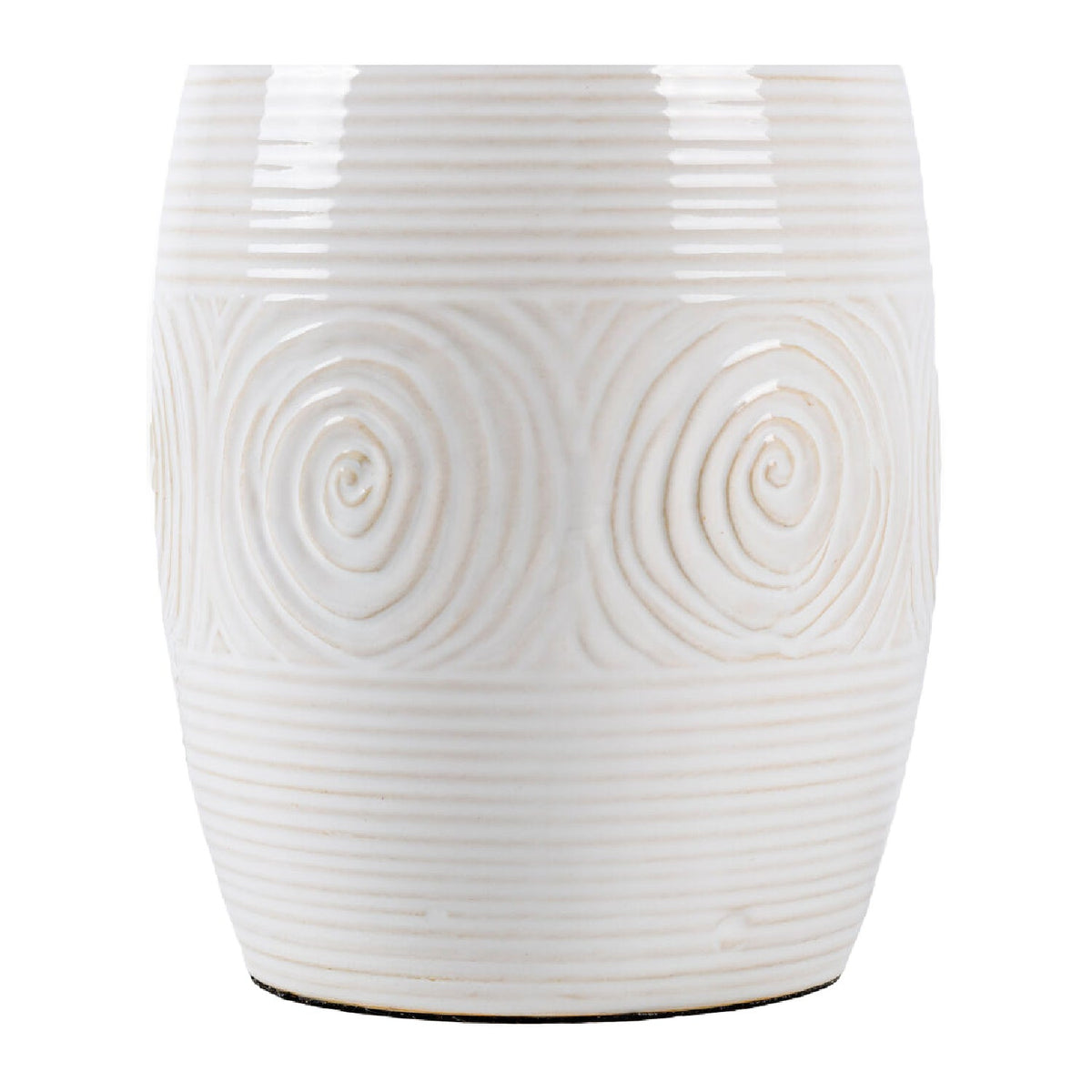 Modern European furniture - White Linen Ceramic Table Lamp - www.oroa.com